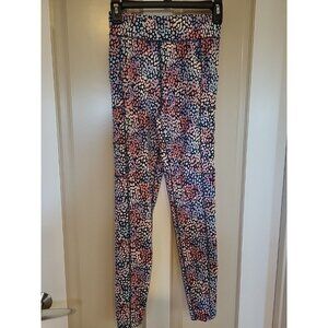 Small Pop Fit Women's Leggings High Waisted With 2 Pockets Flowers Floral Dots